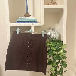 Express Merlot burgundy skirt